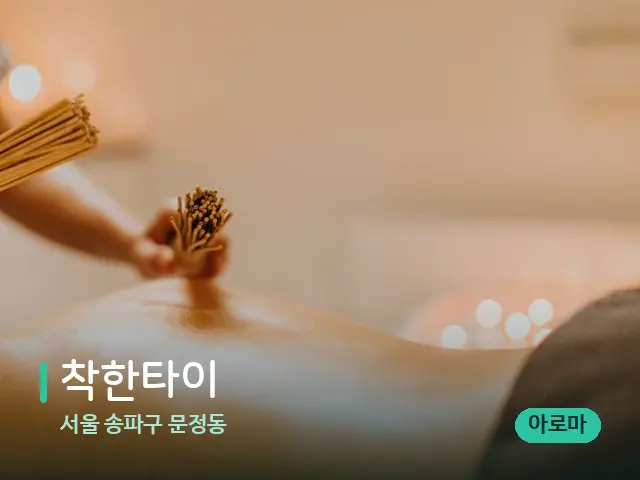서울 송파구 문정동 착한타이 — 스파 마사지 베드